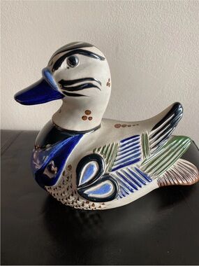 Tonala Mexican Pottery Large Duck Bird